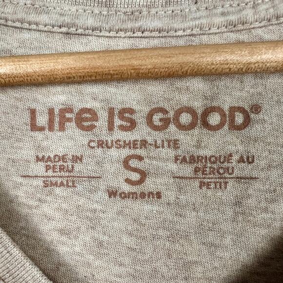 Life is Good Womens S Casual Rainbow Graphic Crusher-Lite V-Neck Long Sleeve Tee - Picture 4 of 9